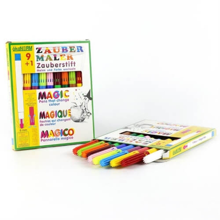 Feutres magiques changement de couleur, 9 + 1 pcs