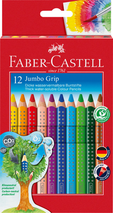 Crayons de couleur Jumbo Grip, 12 pièces