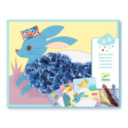 Collages Laine et scratch - Avec un chapeau