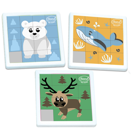 Puzzle coulissant Animaux (assort.), 1 pièce