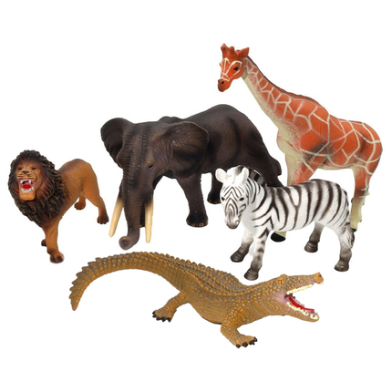 Animaux de la savane, 5 pièces