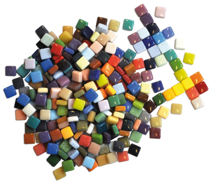 Mélange de carrés de mosaïque, 300 pièces environ
