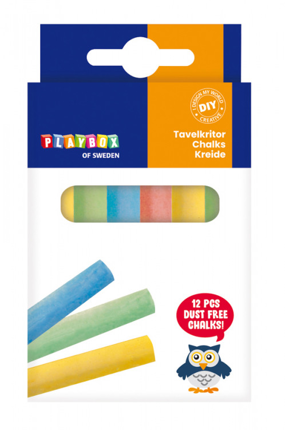Bâtons de craie - Multicolore, 12 pièces