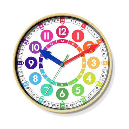Horloge d'apprentissage avec couleurs
