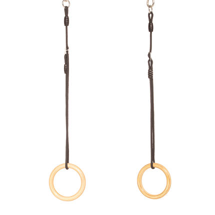 Anneaux de gymnastique Ø 14.5 cm, corde noire