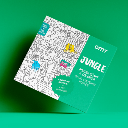 Poster géant à colorier - Jungle