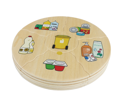 Puzzles Tri des déchets et recyclage, 5 pièces