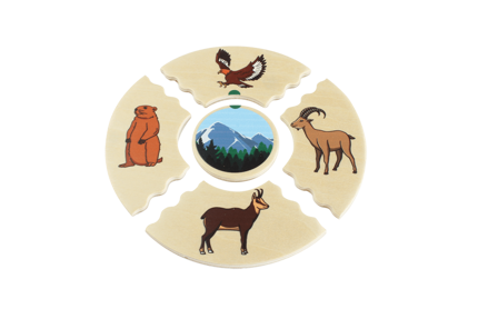 Puzzle à étages - L'habitat des animaux
