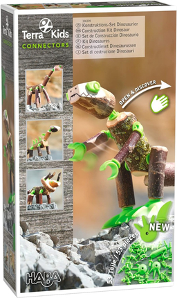 Terra Kids Connectors - Kit Dinosaures, 53 pcs