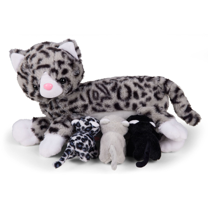 Famille de peluches - Chat et ses chatons