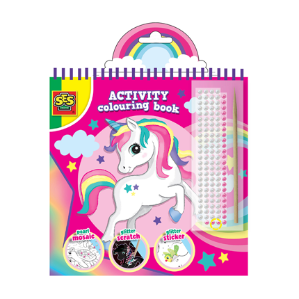 Cahier d'activ. de coloriage à paillettes 3 en 1