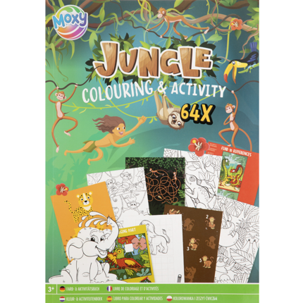Livre de coloriage et d'activités - Jungle, 64 p