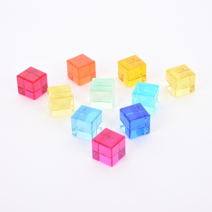Cubes gemmes translucides, 10 pièces