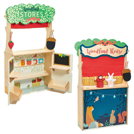 Théâtre de marionnettes et épicerie 2 en 1