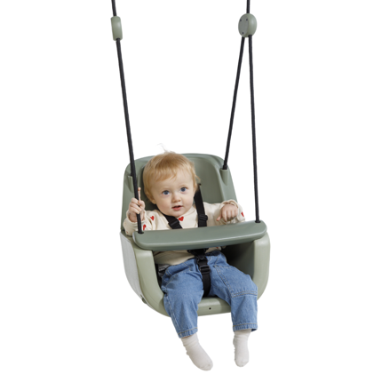 Siège bébé 3 en 1 - Vert sauge, corde noire