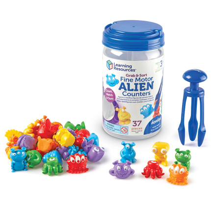 Extraterrestres à compter, attraper, trier, 37 pcs