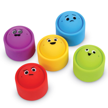 Jouets anti-stress émotions arc-en-ciel, 5 pcs