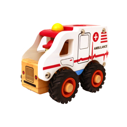 Ambulance avec roues en caoutchouc 9,5 cm
