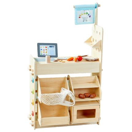 Cuisine en bois, magasin et atelier 3 en 1