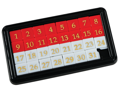 Puzzle coulissant Nombres (1 à 31)