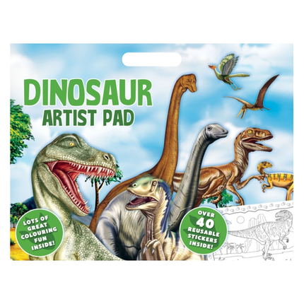 Livre de coloriage A3 avec stickers - Dinosaures