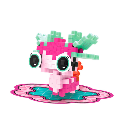 Plus-Plus - Pop Animaux - Axolotl (rose), 39 pcs