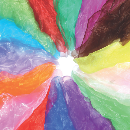 Foulards multicolores 60 x 60 cm, 15 pièces