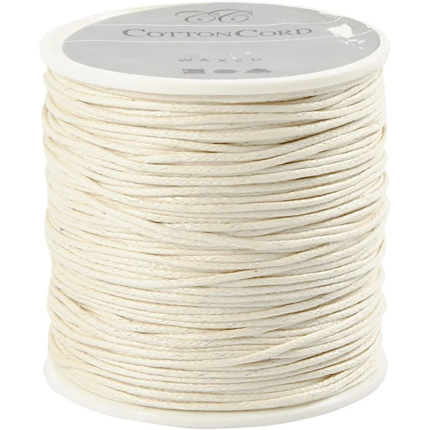 Cordon en coton - Blanc écru, 40 m