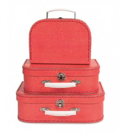 Set de valises rouges, 3 pièces