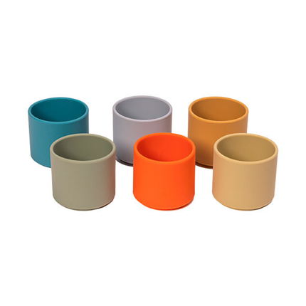 Gobelets à empiler en silicone - Nature, 6 pièces