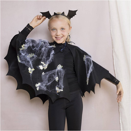 Kit créatif Halloween - Cape chauve-sou. + bandeau