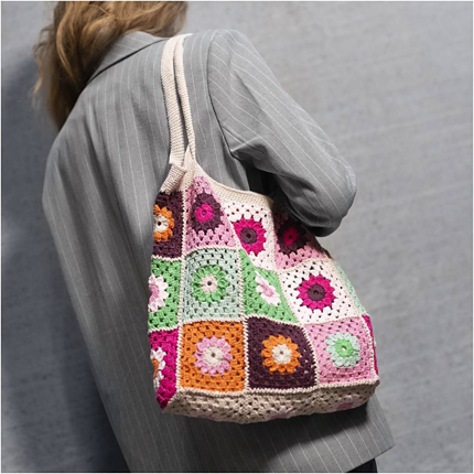Kit DIY Crochet - Sac multicolore