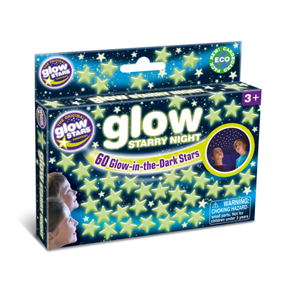 Autocollants Glow in the Dark étoiles, 60 pcs