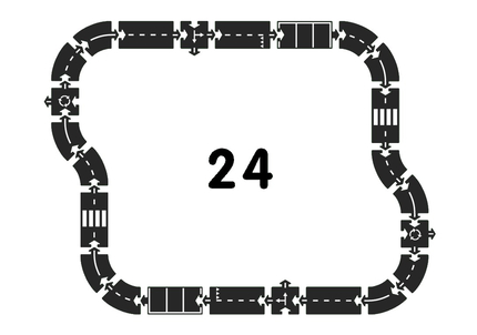Circuit de voiture - Autoroute, 24 pièces