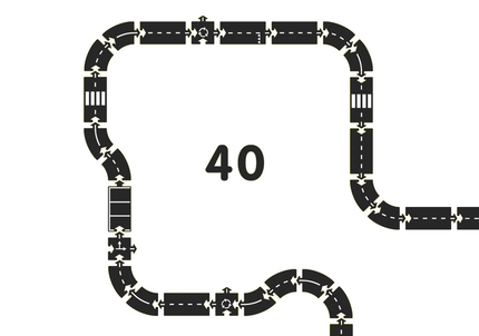 Circuit de voiture - Roi de la route, 40 pièces