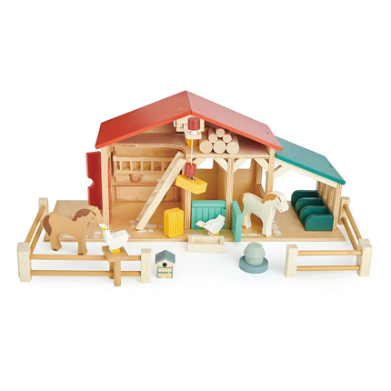 Ferme avec animaux et accessoires, 22 pièces