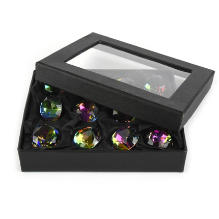 Pierres précieuses Ø 3 cm - Arc-en-ciel, 12 pièces