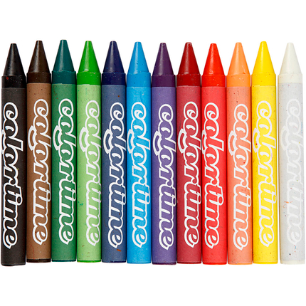 Crayons de cire Colortime, 12 pièces