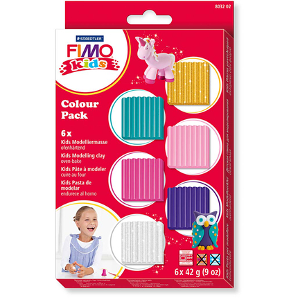 Pâte à modeler FIMO 42 g - 6 couleurs