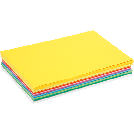 Papier cartonné A4 Colortime assorti, 30 feuilles