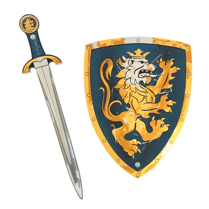 Kit épée + bouclier - Noble chevalier (bleu)