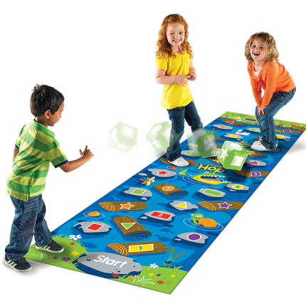 Tapis couleurs, formes et chiffres, 250 x 75 cm