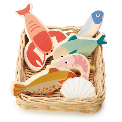 Dînette - Panier de produits de la mer, 7 pcs