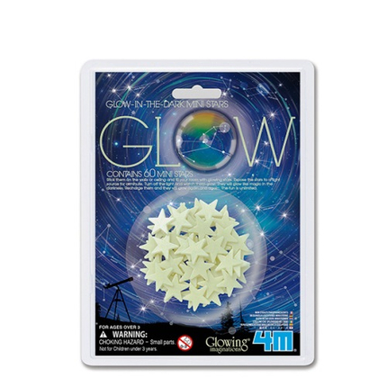 Mini étoiles phosphoresc. - Taille petite, 60 pcs