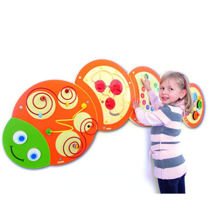 Jeu mural chenille - Lot de 5 panneaux