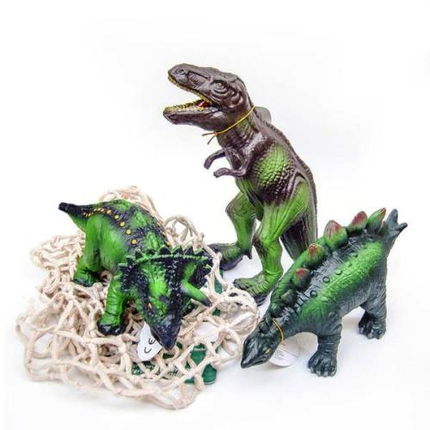 Dinosaures 100 % caoutchouc naturel, 3 pièces
