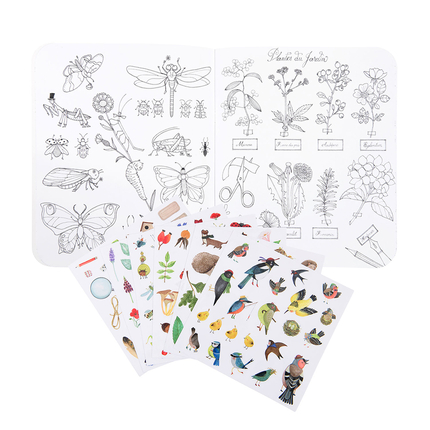 Cahier de coloriage et stickers - Le botaniste