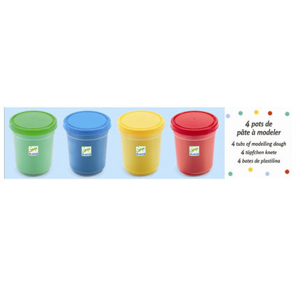 Pots pâte à modeler 4 x 140 g - Couleurs basiques