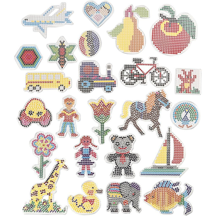 Plaques à picots medium - Assortiment, 24 pièces