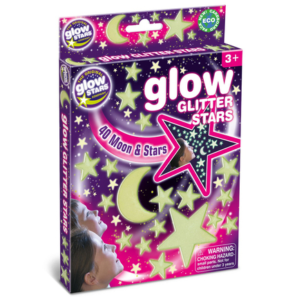 Autocollants Glow ciel étoilé pailletté, 40 pcs